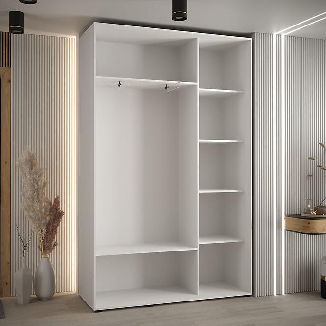 Szekrény 45 Canaris 3 150 fehér/fekete/silver,3