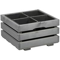 Virágcserép 44x44x26 cm szürke 4V