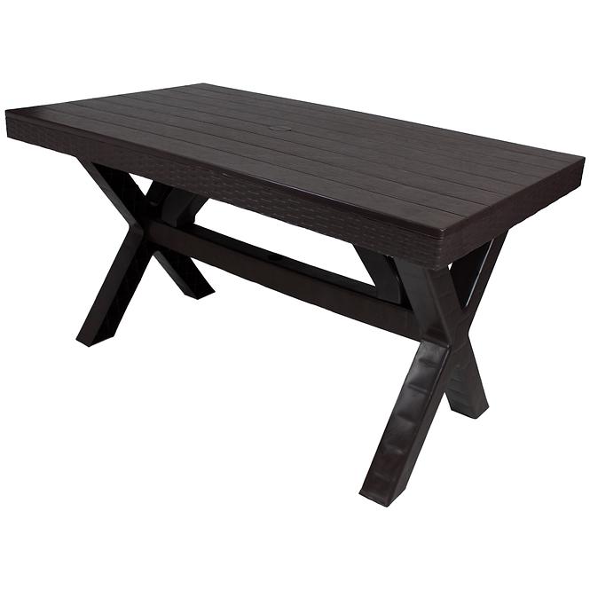 Asztal Rustic barna 80x140 cm