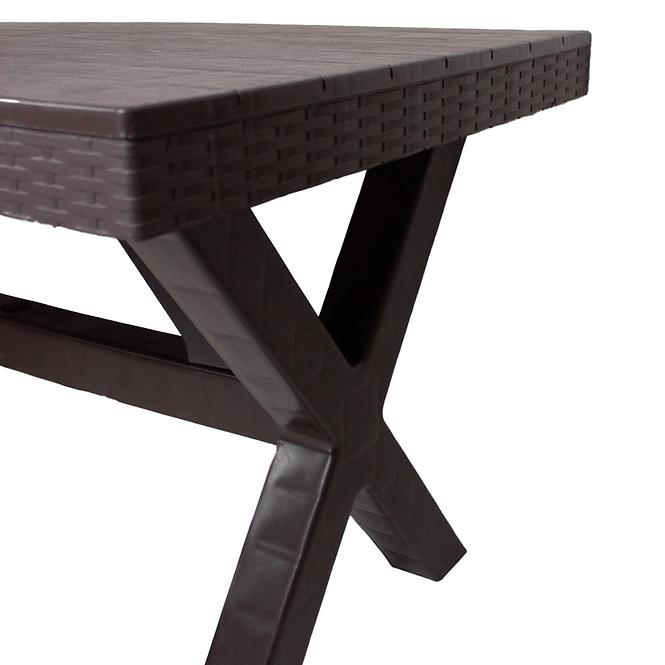 Asztal Rustic barna 80x140 cm