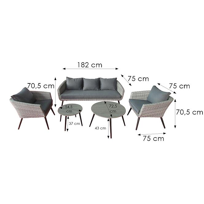 Természetes rattan szett Mauretania,2