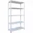 Fém polc fehér 178x90x30 cm – 5 polc/80kg