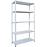 Fém polc fehér 178x90x30 cm – 5 polc/80kg