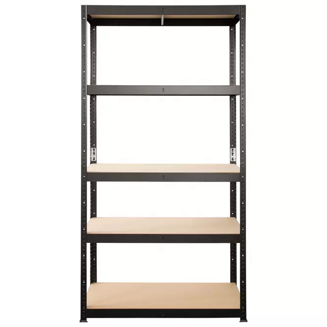 Fém polc fekete 180x80x40 cm – 5 polc/200kg
