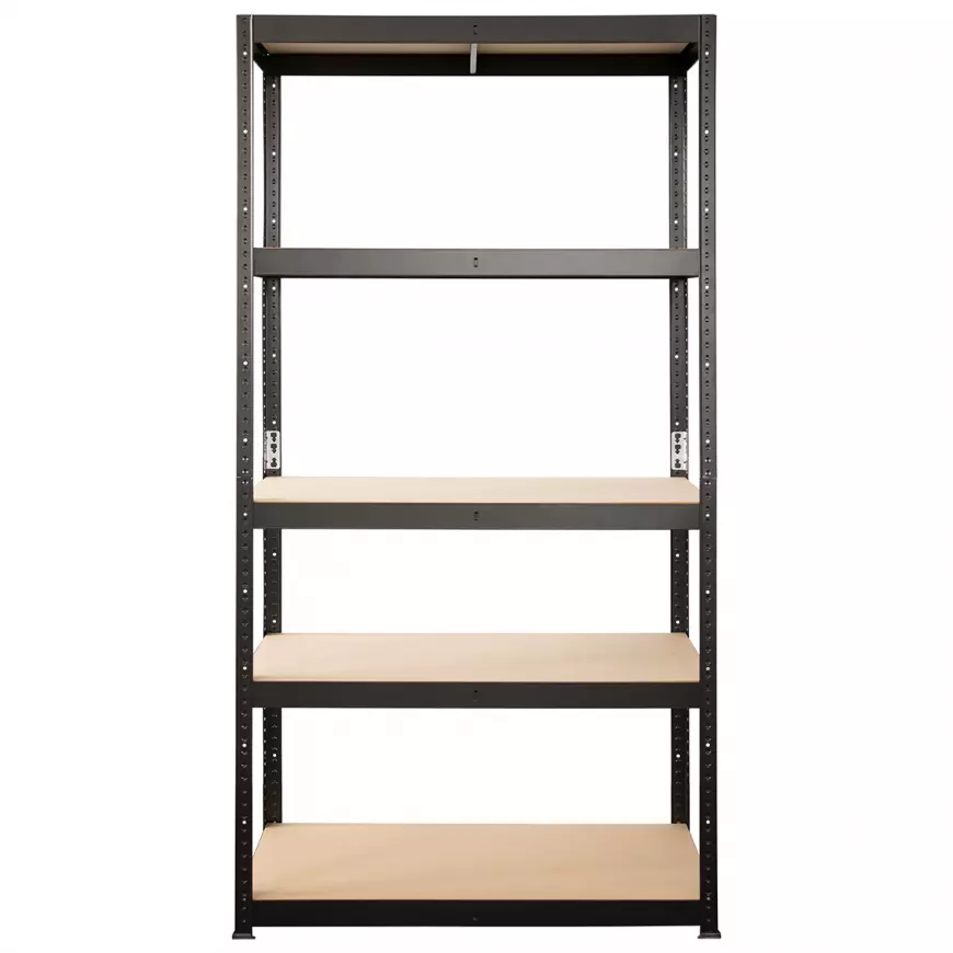Fém polc fekete 180x80x40 cm – 5 polc/200kg