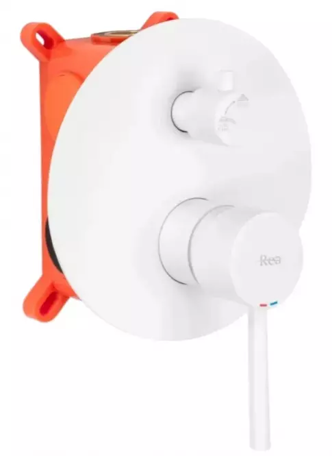 Rejtett kád csaptelep Rea Lungo fehér + box,4