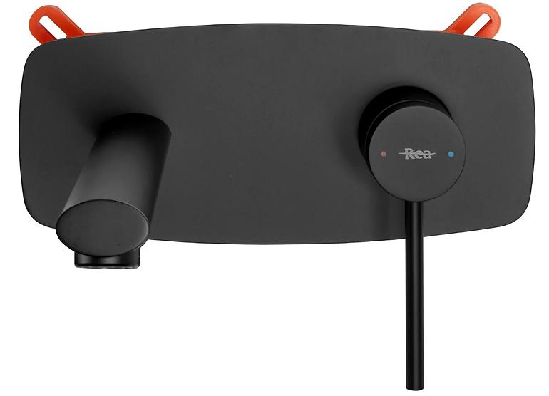 Mosdókagyló csaptelep Rea Oval fekete + box,4