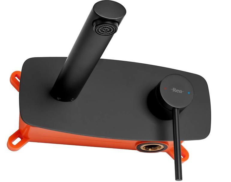 Mosdókagyló csaptelep Rea Oval fekete + box,3