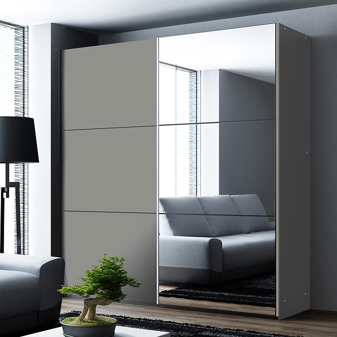 Szekrény Vigo 200 platinum / tükör