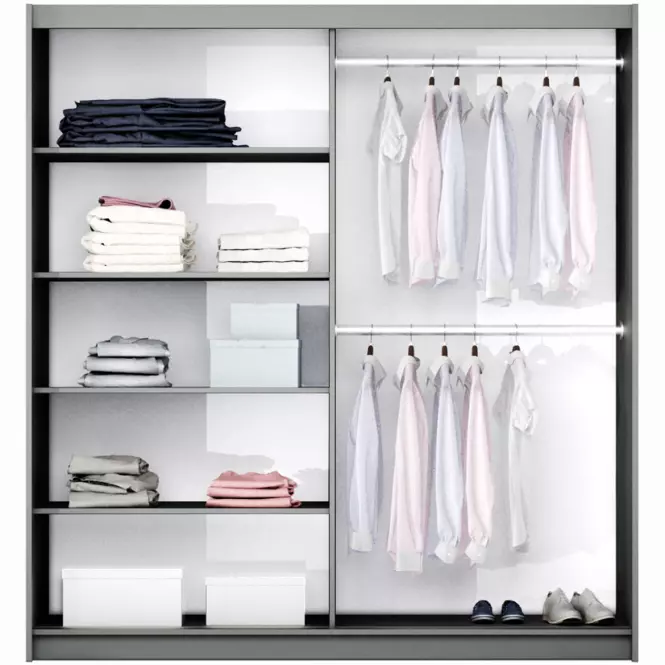 Szekrény Vigo 200 grafit / tükör,3