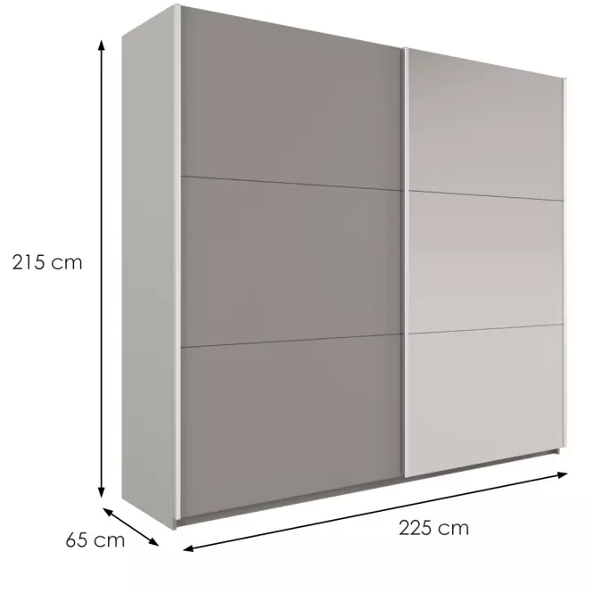 Szekrény Vigo 225 platinum / tükör,2