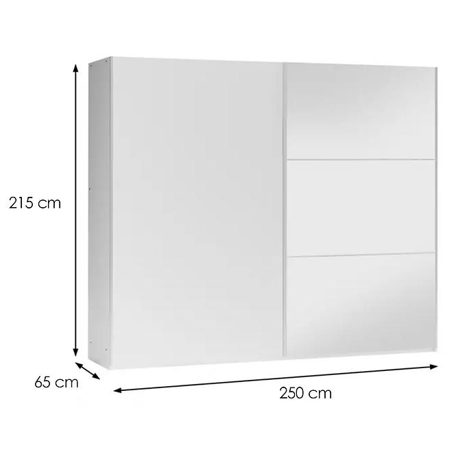 Szekrény Vigo 250 fehér  / tükör