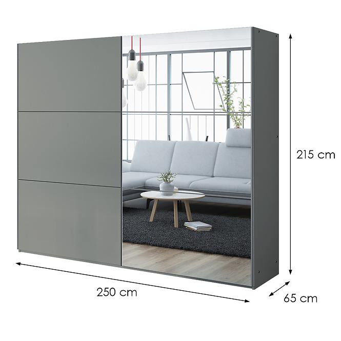 Szekrény Vigo 250 platinum / tükör