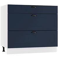 Konyhaszekrény Adele D90PC S/3 mattt gránát matt/fehér