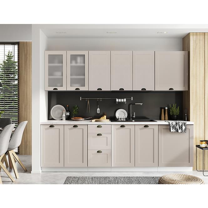 Konyhaszekrény Adele D90PC S/3 caffe matt/fehér