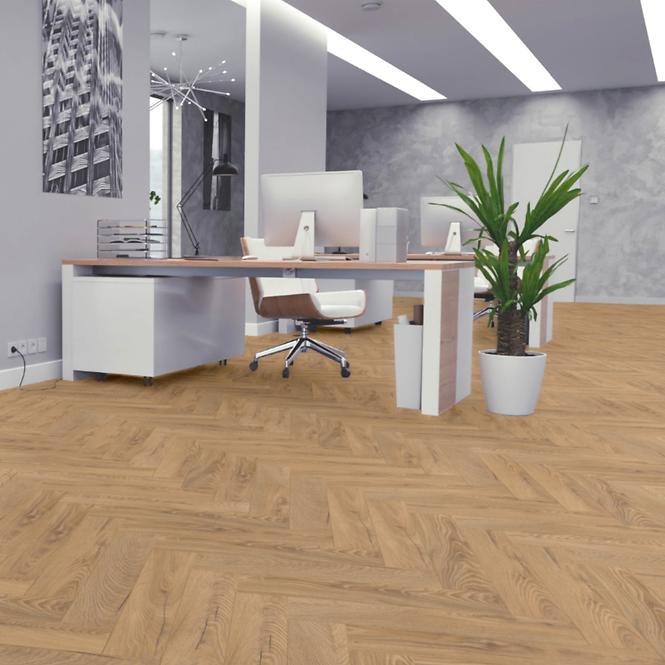 Laminált padló vízálló Tölgy Inca Carpenter 8mm AC5 Herringbone K476