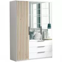 Szekrény Sorento 150 fehér+lamel craft arany