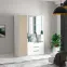 Szekrény Sorento 150 fehér+lamel craft arany,4