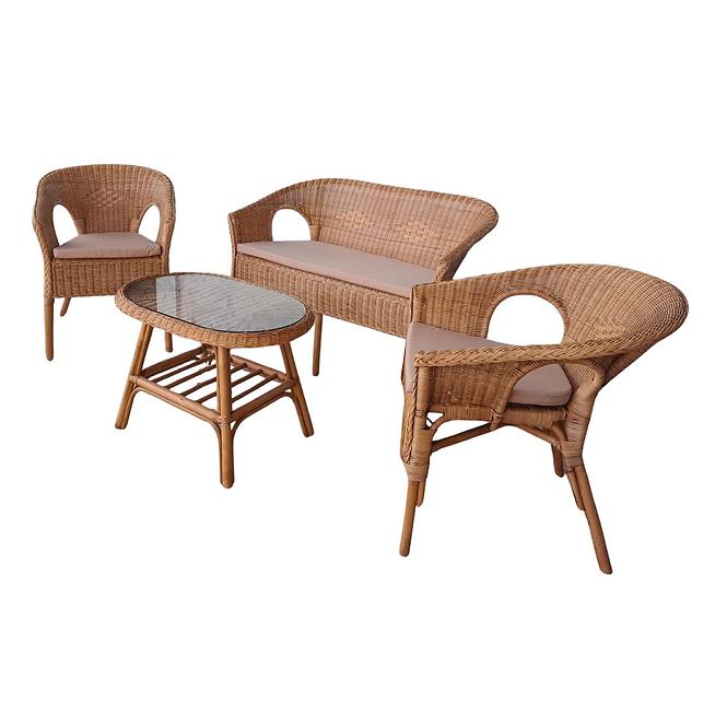 Természetes rattan szett Hamburg