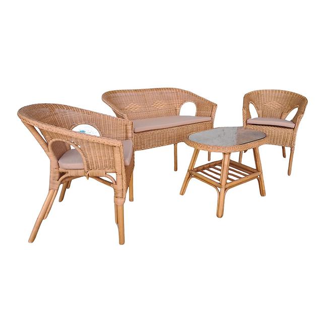 Természetes rattan szett Hamburg