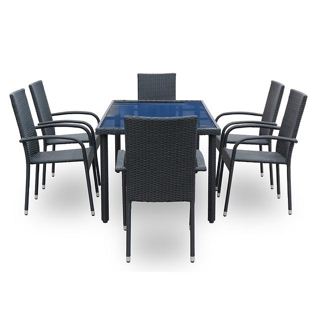 Kerti bútorkészlet New Haiti fekete,4
