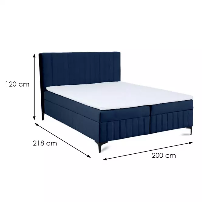Kontinentális ágy Sergio 200x200 Bluvel 86 topperrel,8
