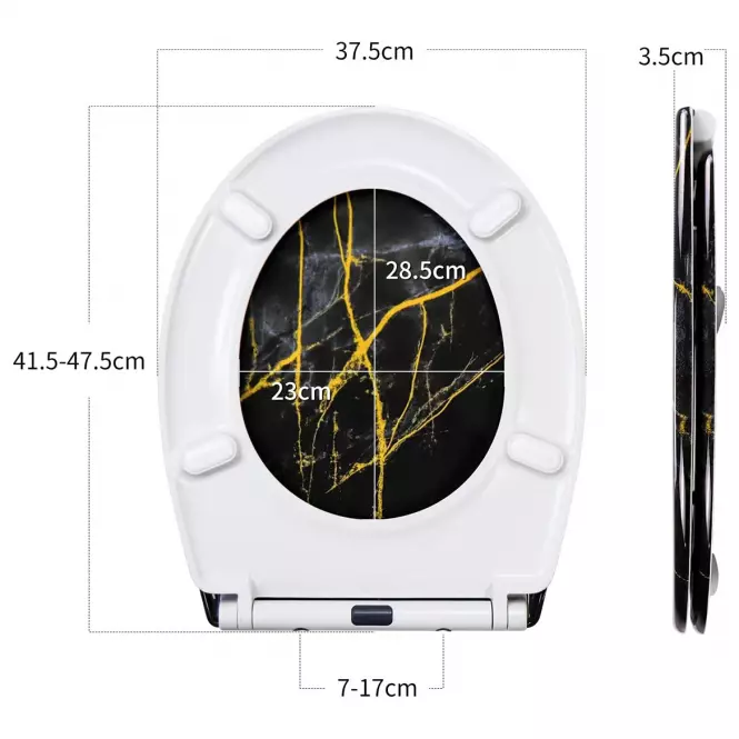 Wc ülőke duropalst black márvány