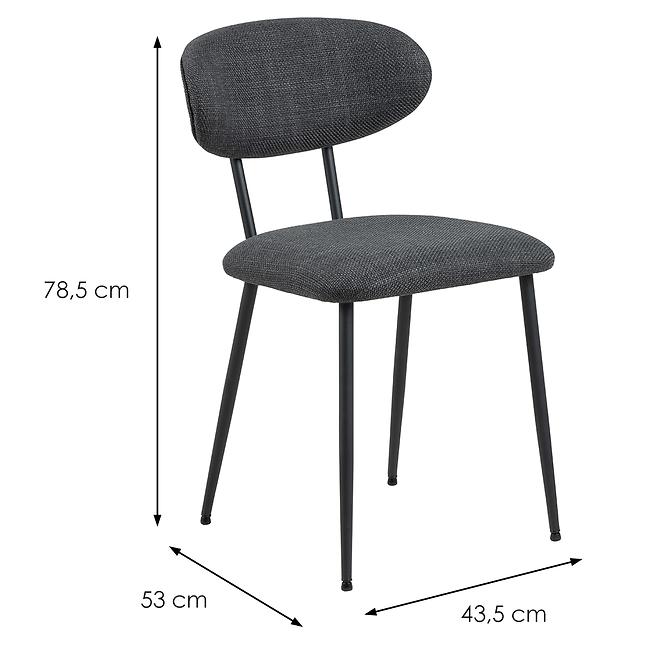 Szék dark grey 2 db