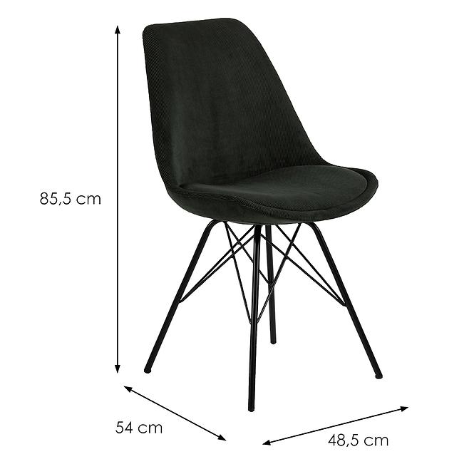 Szék dark green 2 db