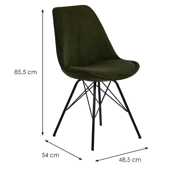 Szék olive green 2 db
