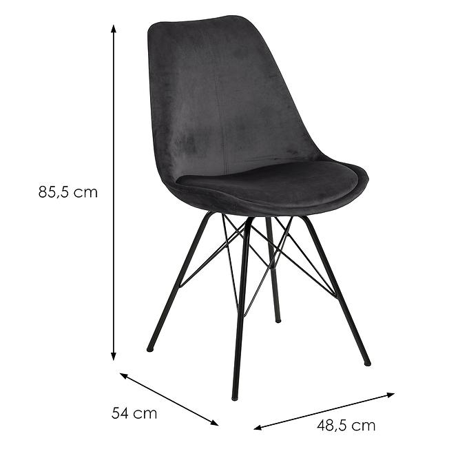 Szék dark grey 2 db