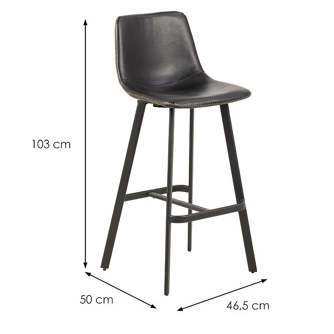 Bárszék black 2 db