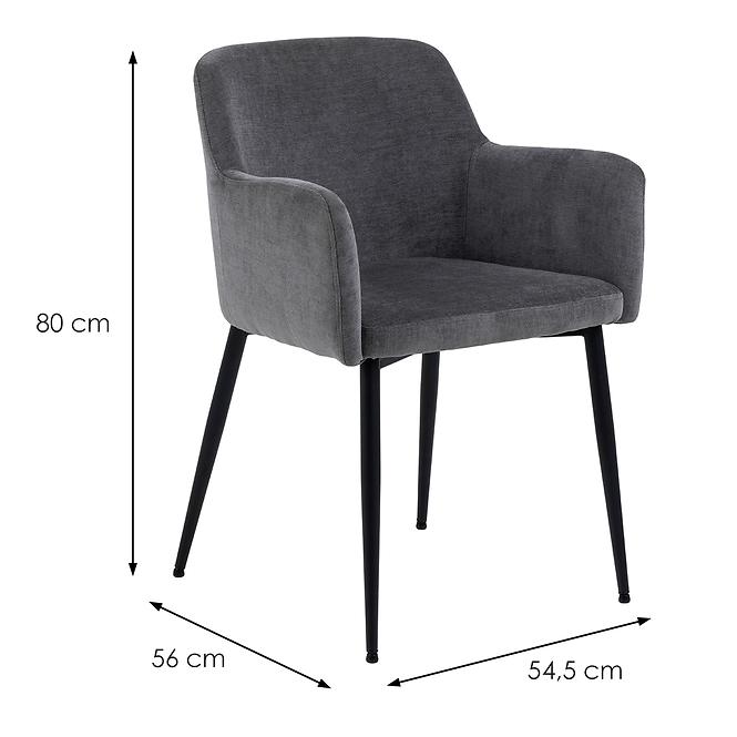 Szék dark grey 2 db