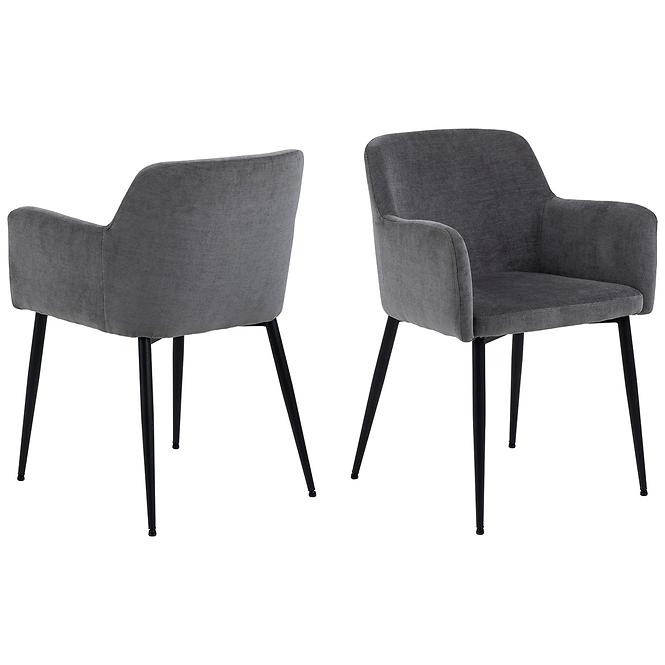 Szék dark grey 2 db