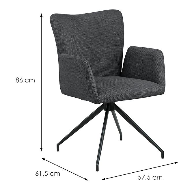 Szék dark grey 2 db