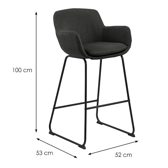 Bárszék dark grey 2 db