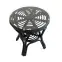 Asztal Quincy fekete természetes rattan,2