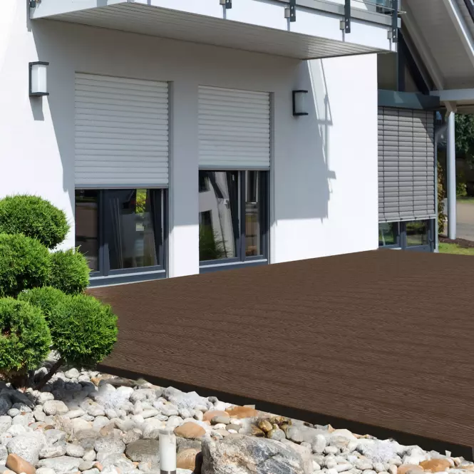 Kompozit teraszburkolat mercado premium brąz 2200x140x20mm