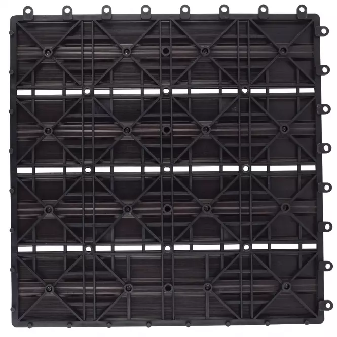 Terasz csempe wpc sötétbarna fa 30x30