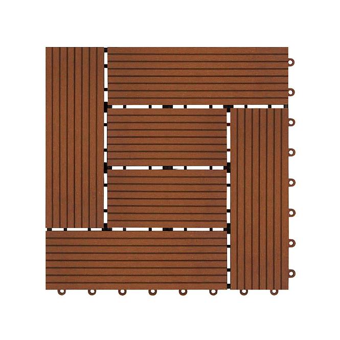 Wpc terasz platform vörösfa 30x30