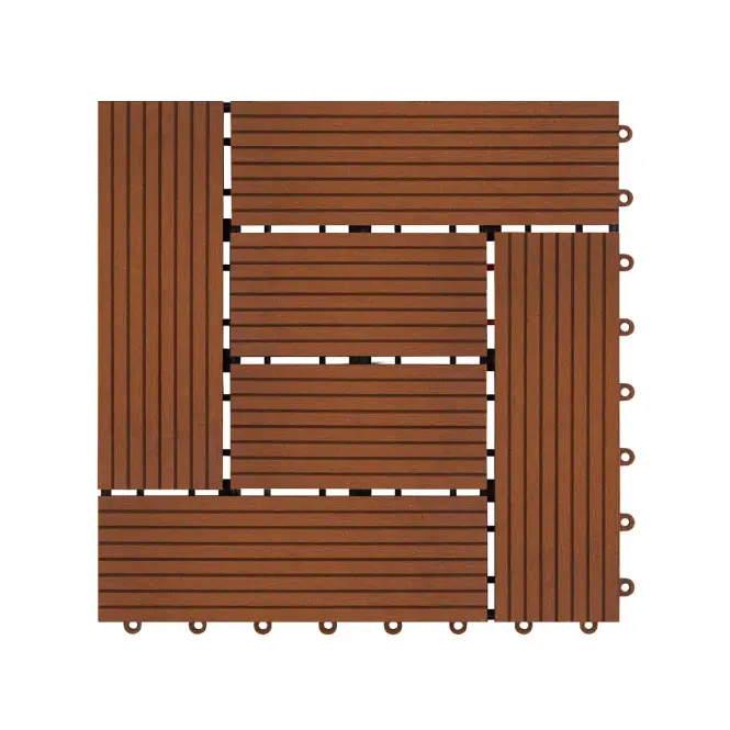 Wpc terasz platform vörösfa 30x30