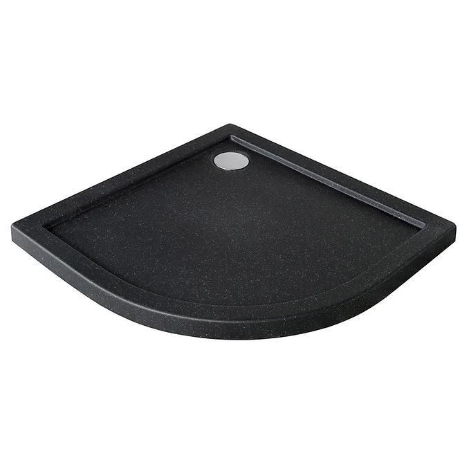 Zuhanytálca Aron 80/80 stone effect fekete,2