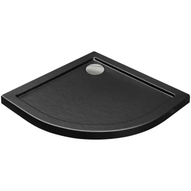 Zuhanytálca Aron 90/90 stone effect fekete