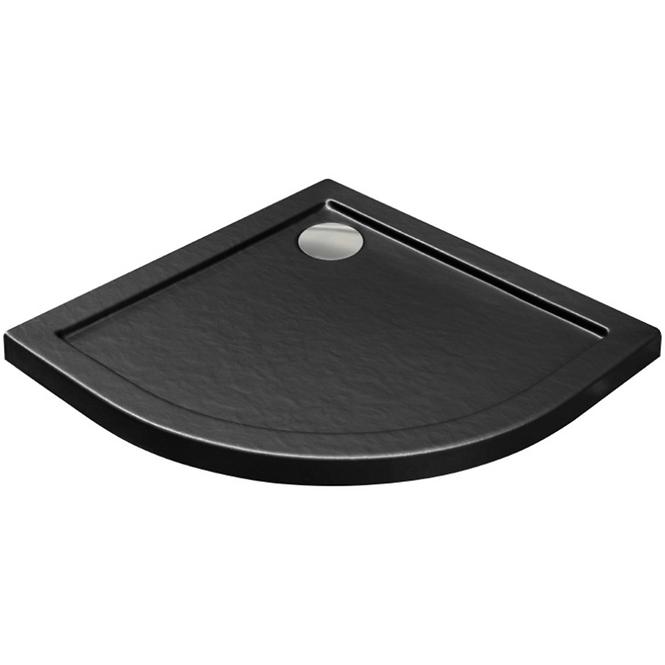 Zuhanytálca Aron 90/90 stone effect fekete,2