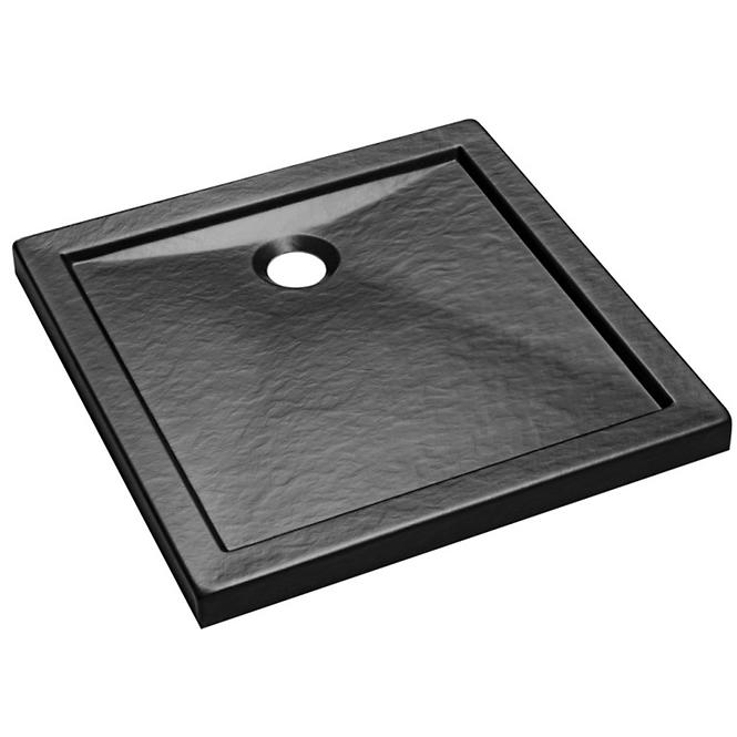 Zuhanytálca Aquarius 90/90 stone effect fekete