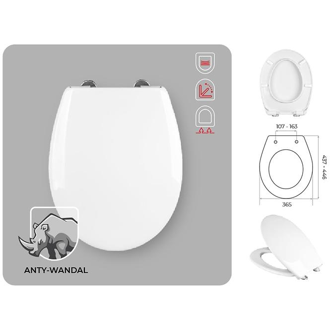 WC ülőke Ker-Flow antivandalizmus W-O