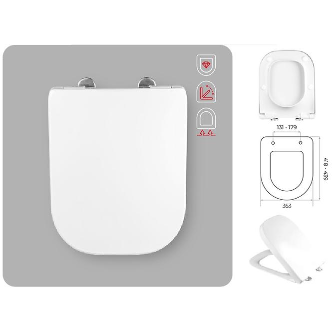 WC ülőke Soft Close Dflow Slim Gap