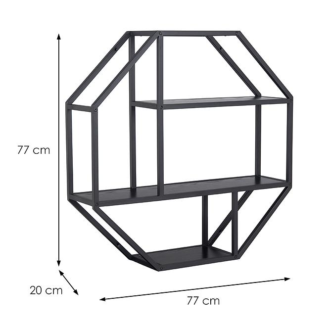 Regál ash black