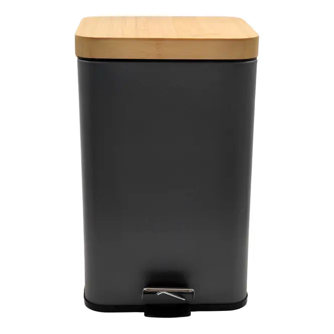 Kosár pedállal és bambusz fedéllel szögletes 30 l FTC003C,2