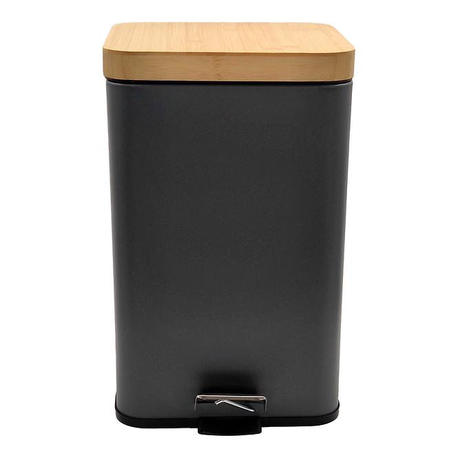 Kosár pedállal és bambusz fedéllel szögletes 30 l FTC003C,2